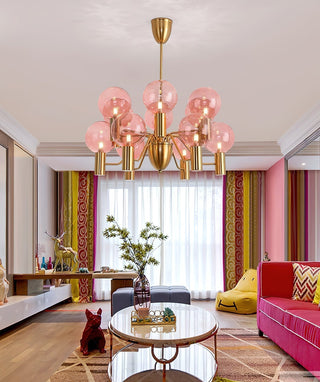 Evmarara Postmodern Luxury Metal Glass Lustre