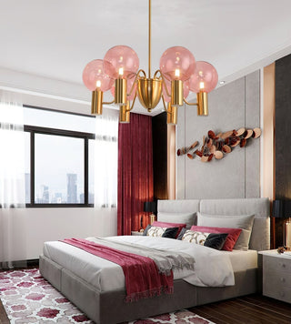 Evmarara Postmodern Luxury Metal Glass Lustre