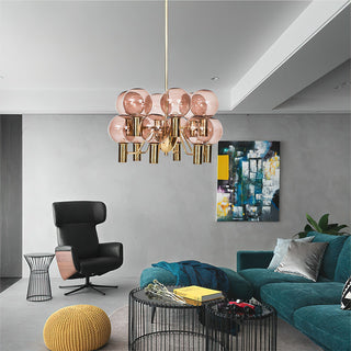 Evmarara Postmodern Luxury Metal Glass Lustre