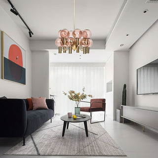 Evmarara Postmodern Luxury Metal Glass Lustre