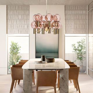 Evmarara Postmodern Luxury Metal Glass Lustre