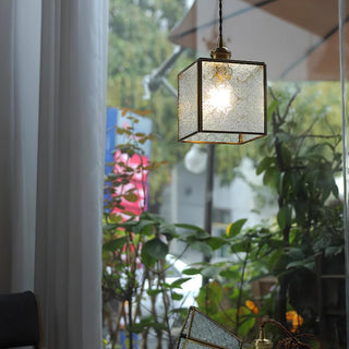 Elarace Suspension Élégante en Laiton et Verre