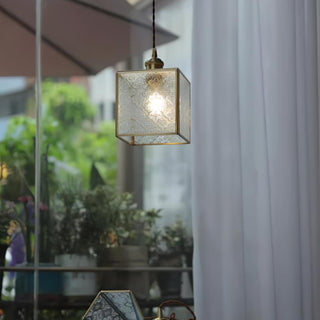 Elarace Suspension Élégante en Laiton et Verre