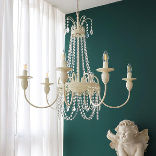Lustra Lustre Franges en Cristal