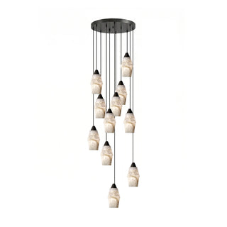 Pavilion Alabaster Cluster Chandelier-Neutral Decor