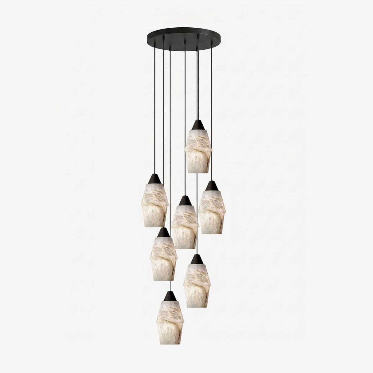 Pavilion Alabaster Cluster Chandelier-Neutral Decor