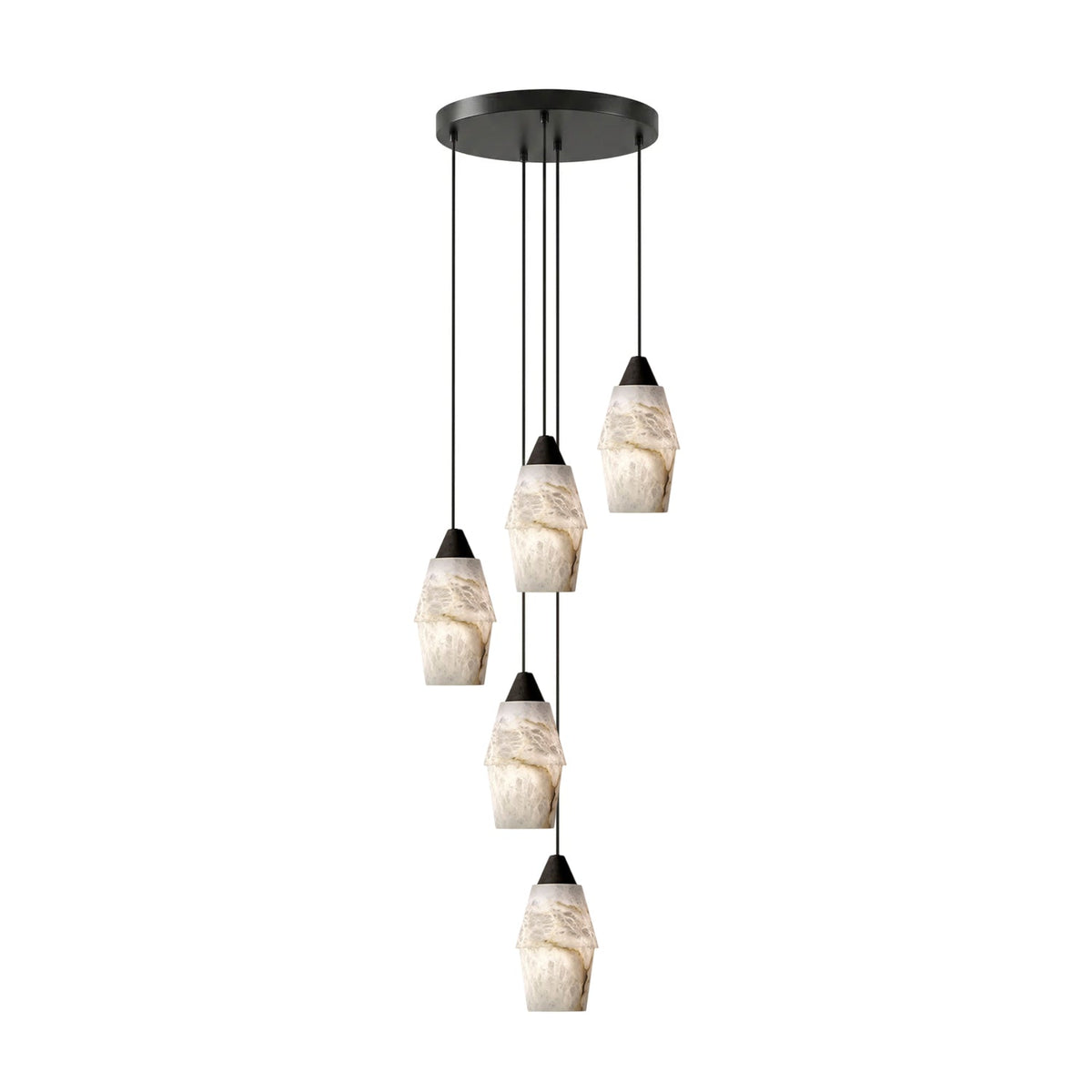Pavilion Alabaster Cluster Chandelier-Neutral Decor