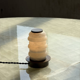Albuira Lampe de Table en Albâtre