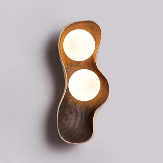 Ivaren Plafonnier Bois Verre Moderne