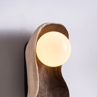 Ivaren Plafonnier Bois Verre Moderne