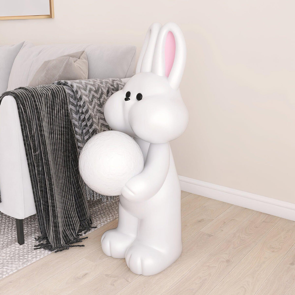 Peach Lampadaire Lapin