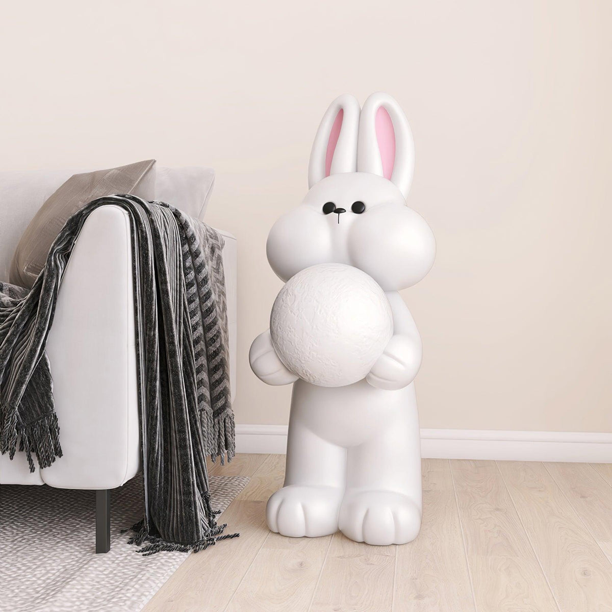Peach Lampadaire Lapin