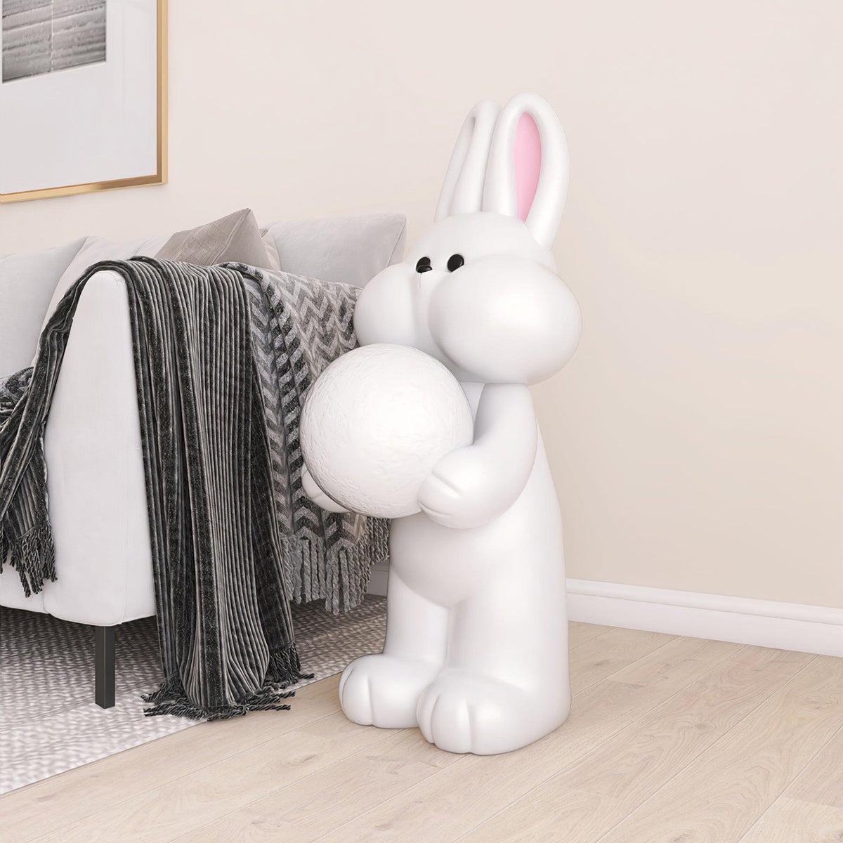 Peach Lampadaire Lapin