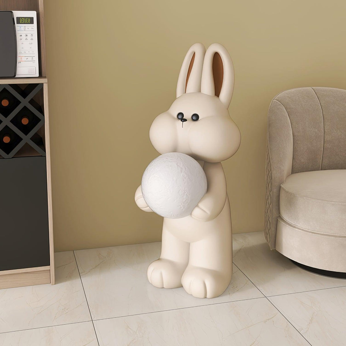 Peach Lampadaire Lapin