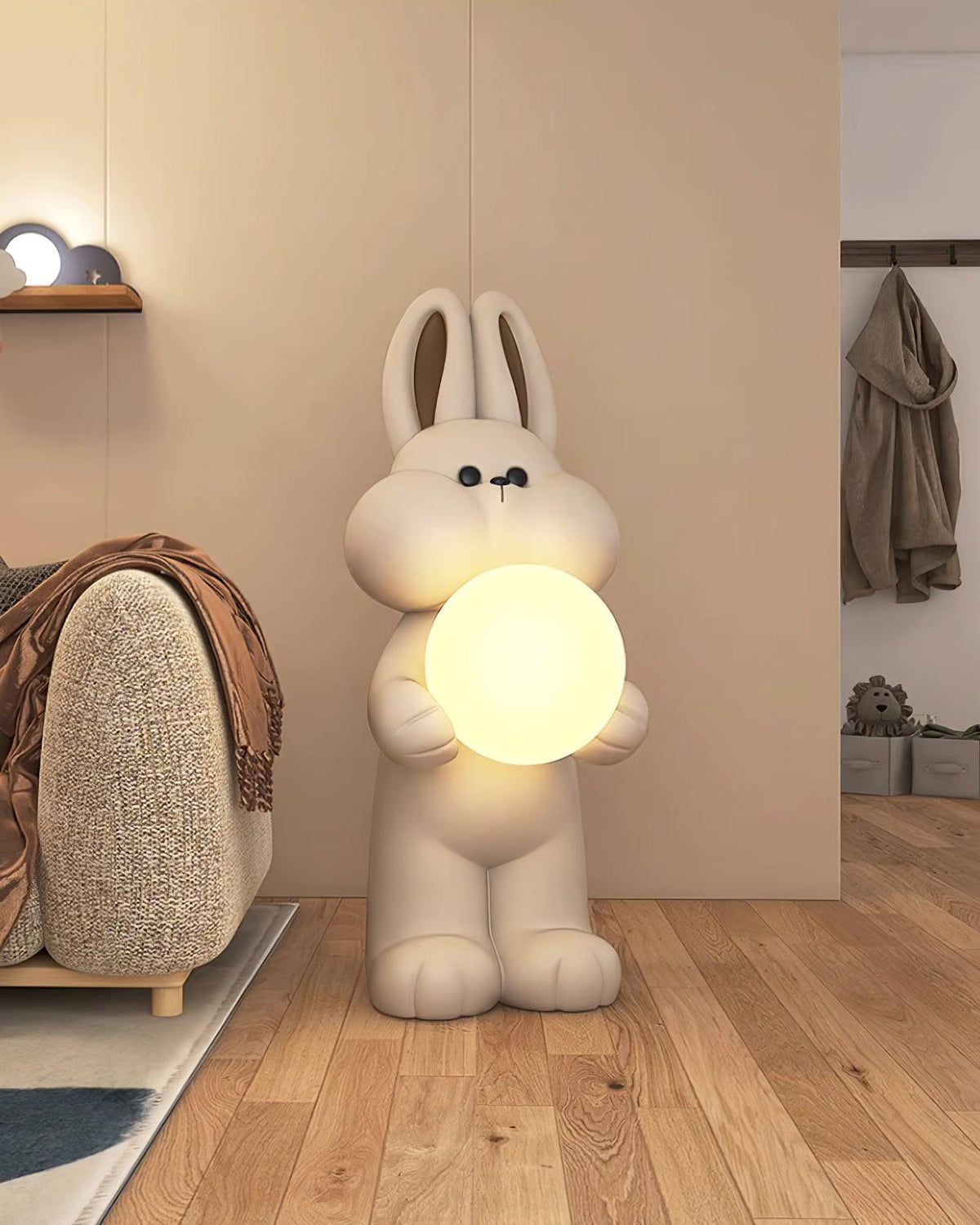 Peach Lampadaire Lapin