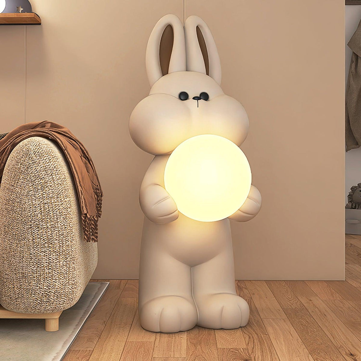 Peach Lampadaire Lapin
