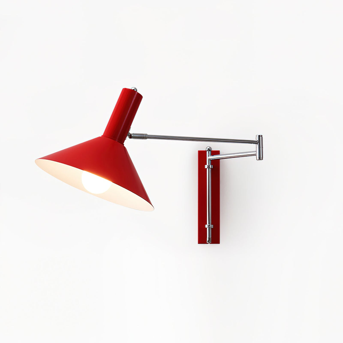 Peak Wall Lamp Adjustable Arm Red Reading-Neutral Decor