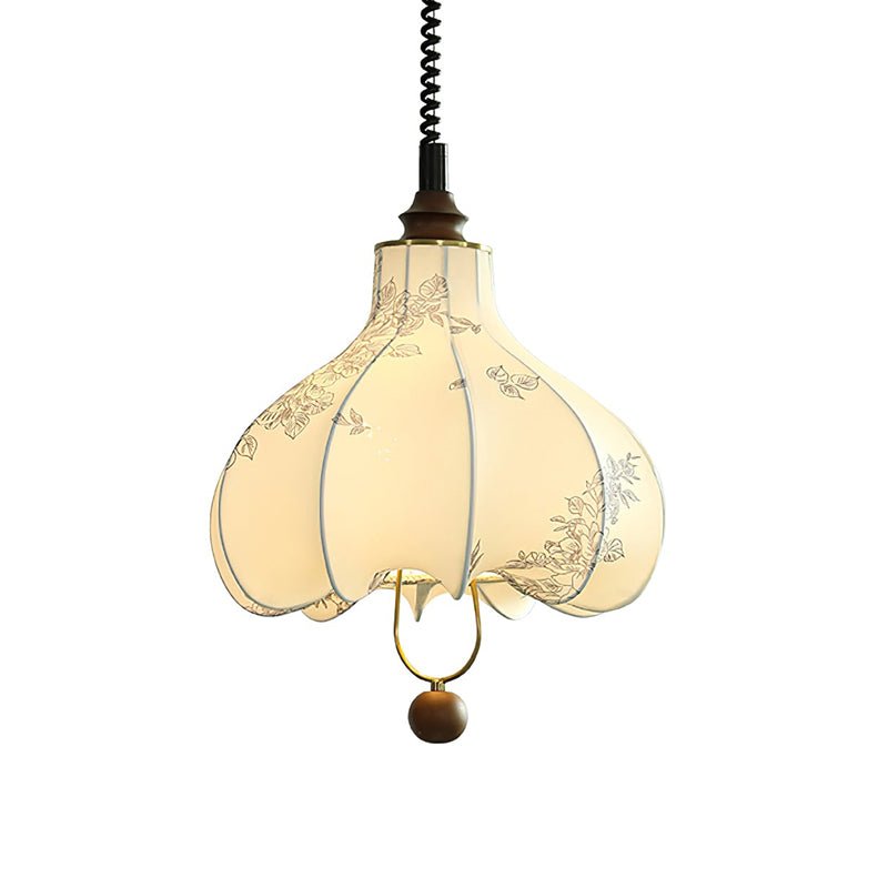 Miruna Suspension Lanterne en Tissu Poire pour Salon