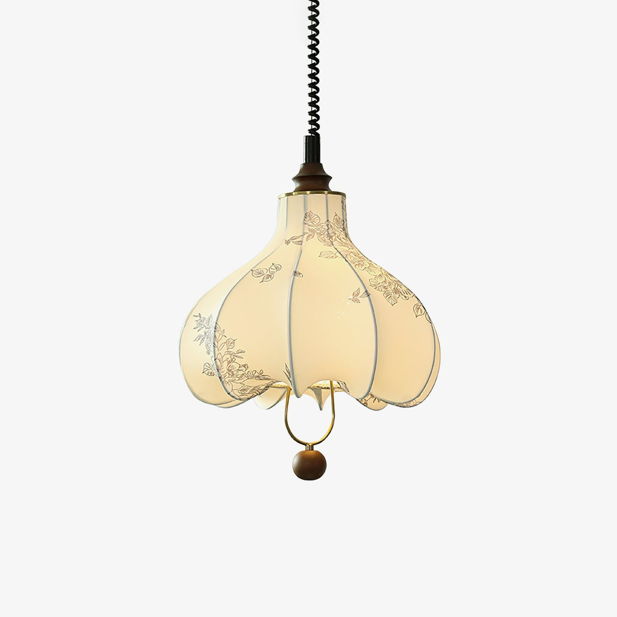Miruna Suspension Lanterne en Tissu Poire pour Salon