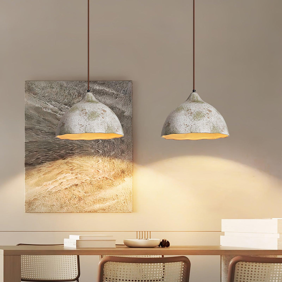 Moss Minimaliste Bois Suspension Lumière
