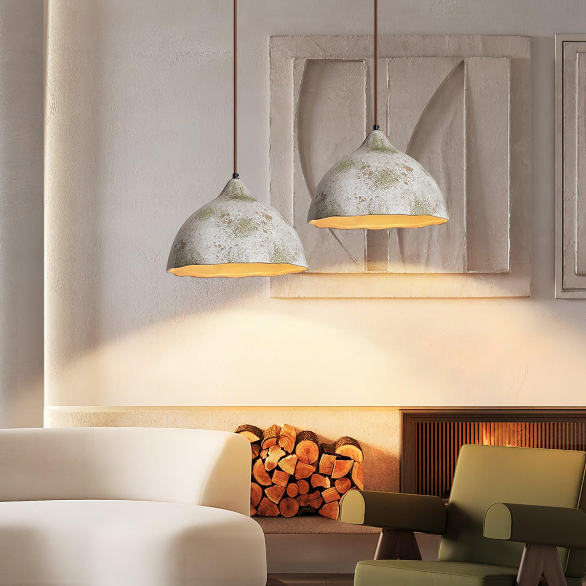 Moss Minimaliste Bois Suspension Lumière