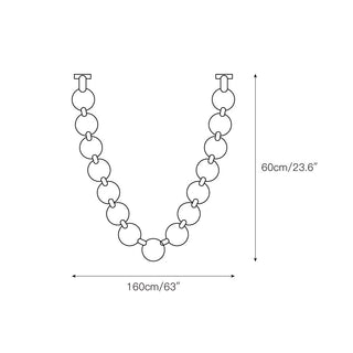 Icarara Lustre Verre Collier De Perles Moderne