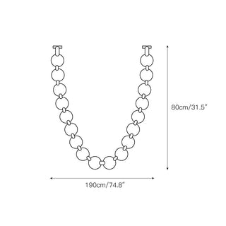 Icarara Lustre Verre Collier De Perles Moderne