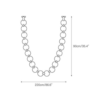 Icarara Lustre Verre Collier De Perles Moderne