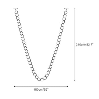 Icarara Lustre Verre Collier De Perles Moderne