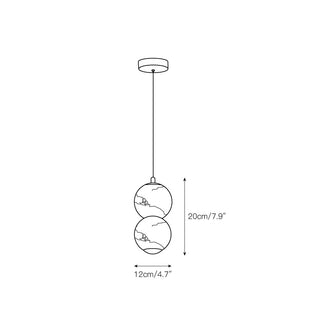 Elore Suspension Perles Albâtre Minimaliste-Luire