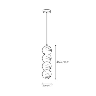 Elore Suspension Perles Albâtre Minimaliste-Luire