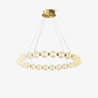 Lustra Lustre Élégant Anneau en Perle Dorée