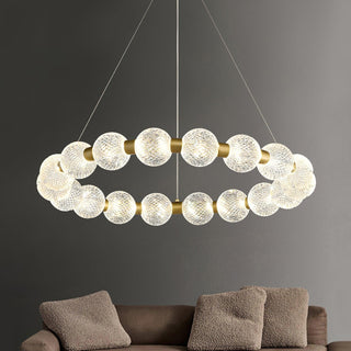Lustra Lustre Élégant Anneau en Perle Dorée