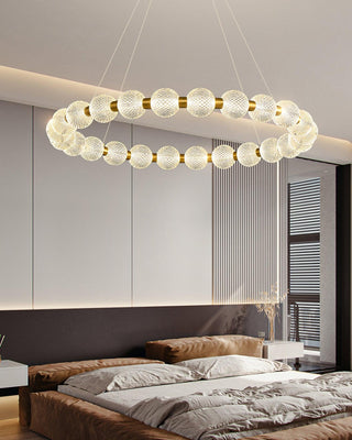 Lustra Lustre Élégant Anneau en Perle Dorée
