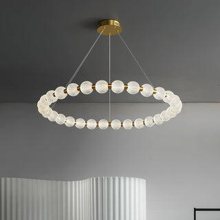 Lustra Lustre Élégant Anneau en Perle Dorée