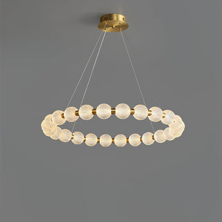 Lustra Lustre Élégant Anneau en Perle Dorée