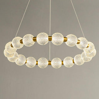 Lustra Lustre Élégant Anneau en Perle Dorée