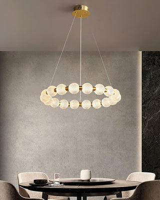 Lustra Lustre Élégant Anneau en Perle Dorée