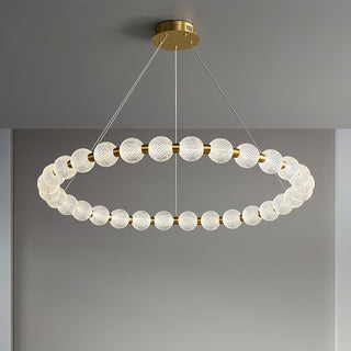 Lustra Lustre Élégant Anneau en Perle Dorée