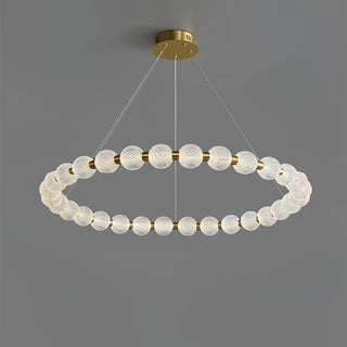 Lustra Lustre Élégant Anneau en Perle Dorée