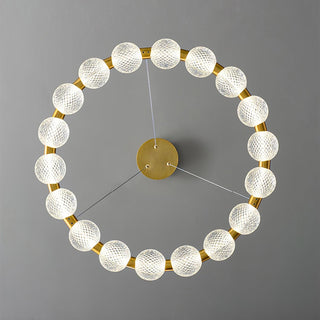 Lustra Lustre Élégant Anneau en Perle Dorée