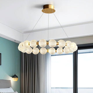Lustra Lustre Élégant Anneau en Perle Dorée