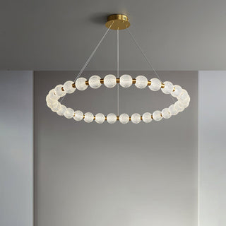 Lustra Lustre Élégant Anneau en Perle Dorée