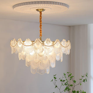 Lustra Lustre Perle Verre Coquille