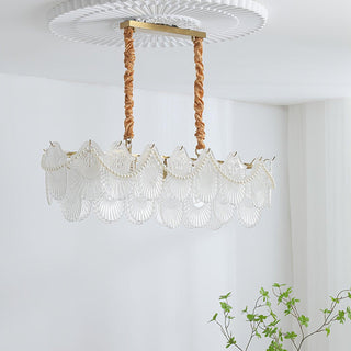 Lustra Lustre Perle Verre Coquille