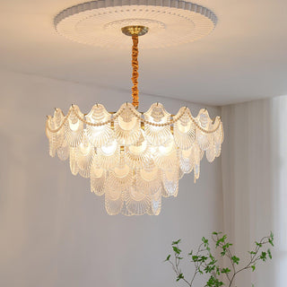 Lustra Lustre Perle Verre Coquille