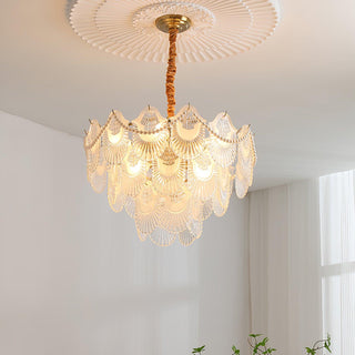 Lustra Lustre Perle Verre Coquille