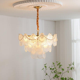 Lustra Lustre Perle Verre Coquille