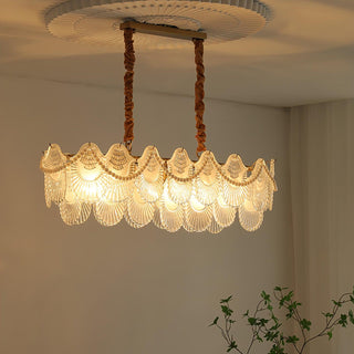 Lustra Lustre Perle Verre Coquille