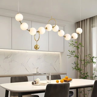 Lustra Suspension Lampe Collier en Verre
